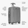 imageTravelers Choice Ultimax Polycarbonate Hardside Trunk Spinner Wheels TSA Lock Rose Pink 21Inch Carryon LuggageSlate Gray
