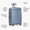 imageTravelers Choice Ultimax Polycarbonate Hardside Trunk Spinner Wheels TSA Lock Rose Pink 21Inch Carryon LuggageTeal