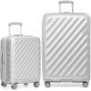 imageTravelers Choice Elm 2PC Hardside Spinner Luggage Set  Matte NavyMatte Silver