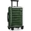 imageTravelers Choice Transparent Hardside Spinner Luggage Translucent CarryOn 22InchGreen