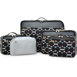 imageTravelers Choice Cloverland Packing Cubes 5 Piece Set Marble PinkKaleidoscope