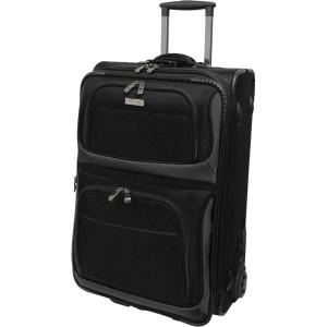 imageTravelers Choice Conventional II Expandable Rugged Rollaboard Luggage Black CheckedMedium 25Inch TC0804K25Black