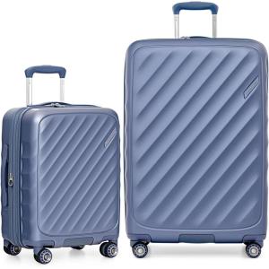 imageTravelers Choice Elm 2PC Hardside Spinner Luggage Set  Matte NavyMatte Navy
