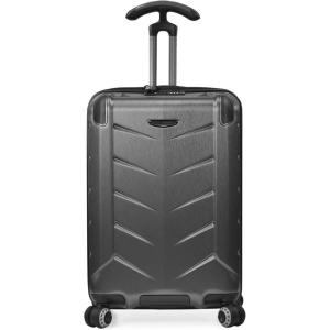 imageTravelers Choice Silverwood II 21quot 100 Polycarbonate Expandable CarryOn Spinner Luggage with USB Port BlackGray  out of stock