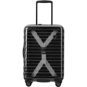 imageTravelers Choice Transparent Hardside Spinner Luggage Translucent CarryOn 22InchPower Bank