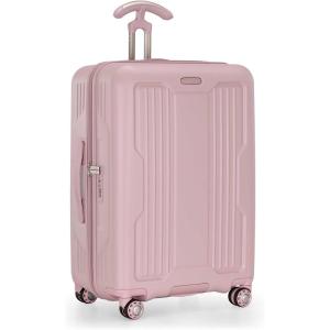 imageTravelers Choice Ultimax Polycarbonate Hardside Trunk Spinner Wheels TSA Lock Rose Pink 21Inch Carryon LuggagePink