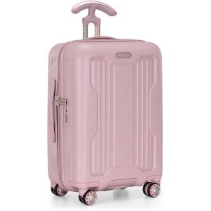 imageTravelers Choice Ultimax Polycarbonate Hardside Trunk Spinner Wheels TSA Lock Rose Pink 21Inch Carryon LuggageRose Pink