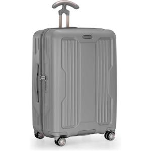 imageTravelers Choice Ultimax Polycarbonate Hardside Trunk Spinner Wheels TSA Lock Rose Pink 21Inch Carryon LuggageSlate Gray
