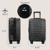 imageUS Traveler Boren Polycarbonate Hardside Rugged Travel Suitcase Luggage with 8 Spinner Wheels Aluminum Handle Mint CheckedMedium 26InchBlack