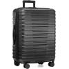 imageUS Traveler Boren Polycarbonate Hardside Rugged Travel Suitcase Luggage with 8 Spinner Wheels Aluminum Handle Mint CheckedMedium 26InchBlack