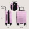 imageUS Traveler Boren Polycarbonate Hardside Rugged Travel Suitcase Luggage with 8 Spinner Wheels Aluminum Handle Mint CheckedMedium 26InchLavender