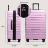 imageUS Traveler Boren Polycarbonate Hardside Rugged Travel Suitcase Luggage with 8 Spinner Wheels Aluminum Handle Mint CheckedMedium 26InchLavender