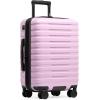 imageUS Traveler Boren Polycarbonate Hardside Rugged Travel Suitcase Luggage with 8 Spinner Wheels Aluminum Handle Mint CheckedMedium 26InchLavender