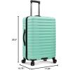 imageUS Traveler Boren Polycarbonate Hardside Rugged Travel Suitcase Luggage with 8 Spinner Wheels Aluminum Handle Mint CheckedMedium 26InchMint