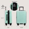 imageUS Traveler Boren Polycarbonate Hardside Rugged Travel Suitcase Luggage with 8 Spinner Wheels Aluminum Handle Mint CheckedMedium 26InchMint