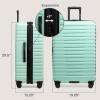 imageUS Traveler Boren Polycarbonate Hardside Rugged Travel Suitcase Luggage with 8 Spinner Wheels Aluminum Handle Mint CheckedMedium 26InchMint