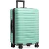imageUS Traveler Boren Polycarbonate Hardside Rugged Travel Suitcase Luggage with 8 Spinner Wheels Aluminum Handle Mint CheckedMedium 26InchMint