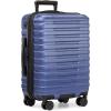 imageUS Traveler Boren Polycarbonate Hardside Rugged Travel Suitcase Luggage with 8 Spinner Wheels Aluminum Handle Mint CheckedMedium 26InchNavy