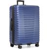 imageUS Traveler Boren Polycarbonate Hardside Rugged Travel Suitcase Luggage with 8 Spinner Wheels Aluminum Handle Mint CheckedMedium 26InchNavy
