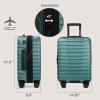 imageUS Traveler Boren Polycarbonate Hardside Rugged Travel Suitcase Luggage with 8 Spinner Wheels Aluminum Handle Mint CheckedMedium 26InchTeal