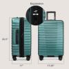 imageUS Traveler Boren Polycarbonate Hardside Rugged Travel Suitcase Luggage with 8 Spinner Wheels Aluminum Handle Mint CheckedMedium 26InchTeal