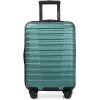 imageUS Traveler Boren Polycarbonate Hardside Rugged Travel Suitcase Luggage with 8 Spinner Wheels Aluminum Handle Mint CheckedMedium 26InchTeal
