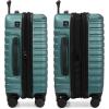 imageUS Traveler Boren Polycarbonate Hardside Rugged Travel Suitcase Luggage with 8 Spinner Wheels Aluminum Handle Mint CheckedMedium 26InchTeal