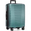 imageUS Traveler Boren Polycarbonate Hardside Rugged Travel Suitcase Luggage with 8 Spinner Wheels Aluminum Handle Mint CheckedMedium 26InchTeal