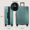 imageUS Traveler Boren Polycarbonate Hardside Rugged Travel Suitcase Luggage with 8 Spinner Wheels Aluminum Handle Mint CheckedMedium 26InchTeal