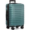 imageUS Traveler Boren Polycarbonate Hardside Rugged Travel Suitcase Luggage with 8 Spinner Wheels Aluminum Handle Mint CheckedMedium 26InchTeal