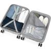 imageTravelers Choice Elm Expandable Spinner Luggage Set Matte Silver 21quot CarryOn