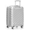 imageTravelers Choice Elm Expandable Spinner Luggage Set Matte Silver 21quot CarryOn