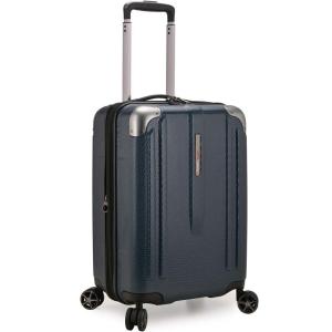 imageTravelers Choice New London II Hardside Expandable Spinner Luggage Gray Carryon 22InchNavy