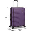 imageTravelers Choice Archer Polycarbonate Hardside Spinner Luggage Tie Down Straps Purple Checked 25InchDark Purple