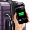 imageTravelers Choice Archer Polycarbonate Hardside Spinner Luggage Tie Down Straps Purple Checked 25InchDark Purple