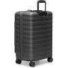 imageTravelers Choice Novia Top Opening Expandable Polycarbonate Luggage with Spinner Wheels Autumn Leaves 25Inch MediumBlack