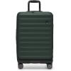 imageTravelers Choice Novia Top Opening Expandable Polycarbonate Luggage with Spinner Wheels Autumn Leaves 25Inch MediumGreen