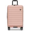 imageTravelers Choice Novia Top Opening Expandable Polycarbonate Luggage with Spinner Wheels Autumn Leaves 25Inch MediumPink