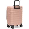 imageTravelers Choice Novia Top Opening Expandable Polycarbonate Luggage with Spinner Wheels Autumn Leaves 25Inch MediumPink