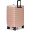 imageTravelers Choice Novia Top Opening Expandable Polycarbonate Luggage with Spinner Wheels Autumn Leaves 25Inch MediumPink
