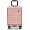 imageTravelers Choice Novia Top Opening Expandable Polycarbonate Luggage with Spinner Wheels Autumn Leaves 25Inch MediumPink