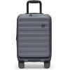 imageTravelers Choice Novia Top Opening Expandable Polycarbonate Luggage with Spinner Wheels Autumn Leaves 25Inch MediumSlate Blue