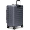 imageTravelers Choice Novia Top Opening Expandable Polycarbonate Luggage with Spinner Wheels Autumn Leaves 25Inch MediumSlate Blue