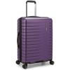 imageTravelers Choice Archer Polycarbonate Hardside Spinner Luggage Tie Down Straps Purple Checked 25InchDark Purple