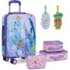 imageTravelers Choice Kids  JoJo the Bears Adventure Travel Set  20Inch Carry on Hardside Suitcase with Wheels 3 Packing Cubes 2 Luggage Tags JungleUnder the Sea
