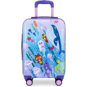 imageTravelers Choice Kids  JoJo the Bears Adventure CarryOn Luggage  20 Hard Shell Spinner Suitcase  Expandable with AirTag Pocket  Travel Suitcase for Boys amp Girls  Under the Sea
