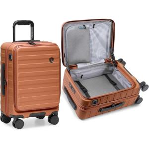 imageTravelers Choice Novia Top Opening Expandable Polycarbonate Luggage with Spinner Wheels Autumn Leaves 25Inch MediumAutumn Leaves