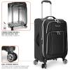 imageTravelers Choice Lares Softside Expandable Luggage with Spinner Wheels Purple 2 Piece Luggage SetBlack