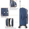 imageTravelers Choice Lares Softside Expandable Luggage with Spinner Wheels Purple 2 Piece Luggage SetNavy