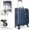 imageTravelers Choice Lares Softside Expandable Luggage with Spinner Wheels Purple 2 Piece Luggage SetNavy